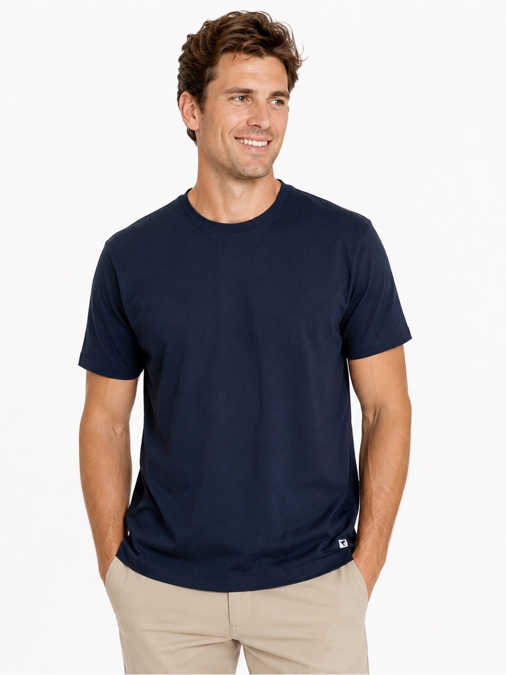 Bird Dogs Navy Crewneck T-Shirt Men’s Large 100% Cotton Short Sleeve Casual Tee